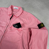 Supima Cotton Twill Stretch Overshirt Pink