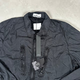 Crinkle Reps Zip Overshirt Black