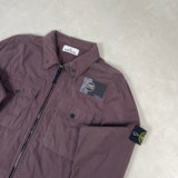 Garment Dyed Lined Overshirt Burgundy