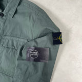 Supima Cotton Button Overshirt Green