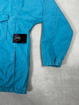 Garment Dyed 1/2 Zip Overshirt Aqua Blue