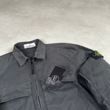 Supima Cotton Twill Stretch Overshirt Grey