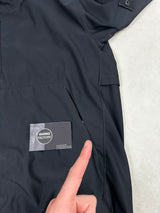 Ghost Nylon Cotton 3L 1/2 Zip Smock Black