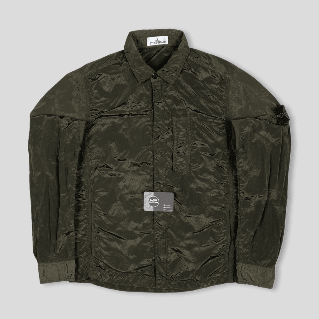 Stone Island Nylon Metal Overshirt Khaki Garmz Factory