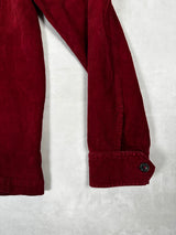 Corduroy Zip Overshirt Red