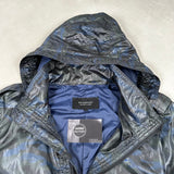 Black Label Camo Hooded Jacket Blue
