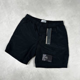Nylon Metal Compass Print Shorts Black