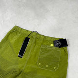 Nylon Metal Button Front Swim Shorts Lemon