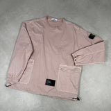 Utility Pocket Smock Sweatshirt Pink
