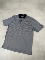 Striped Polo Shirt Navy