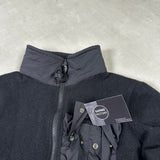 Utility Pocket Wool Zip Jumper Black