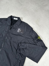 Crinkle Reps Nylon Zip Overshirt Black