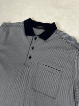 Striped Polo Shirt Navy