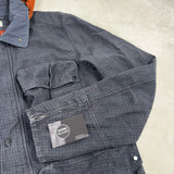 Check Multi Pocket Lino Flax Goggle Jacket Check