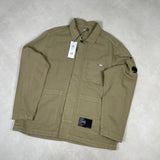 Cotton / Linen Blend Overshirt Sand