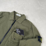 Stretch Cotton Pocket Overshirt Khaki