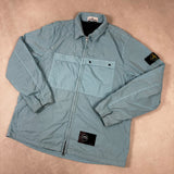 Nylon Smerigliata Lined Overshirt Light Blue