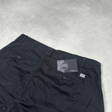 Satin Stretch Cargo Shorts Black