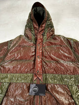 Kan - D Hooded Down Jacket Red & Green