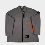 Supima Cotton Poster Four Print Overshirt Grey