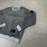 Nylon Metal Sweatshirt Silver