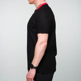 Edney Stripe Collar Polo Shirt Black - ADD PIC OF BOX