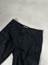 Compass Patch Cargo Trousers Black