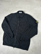 Garment Dyed Wash Overshirt Black