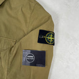 Supima Cotton Twill Stretch Overshirt Dark Beige