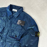Nylon Metal Weft Overshirt Blue / Green