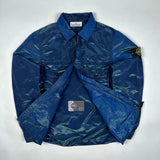Nylon Metal Weft Overshirt Blue & Green