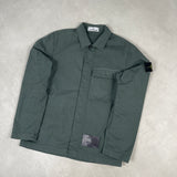 Supima Cotton Button Overshirt Green