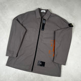 Supima Cotton Poster Four Print Overshirt Grey