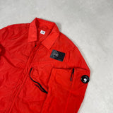 Chrome Zip Overshirt Red
