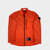 Garment Dyed Crinkle Reps Overshirt Orange