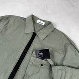 Garment Dyed Pocket Overshirt Green