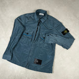 Nylon Metal Overshirt Blue