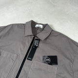 Supima Cotton Poster Four Print Overshirt Grey