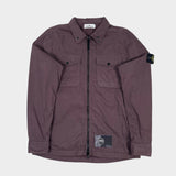 Garment Dyed Lined Overshirt Burgundy