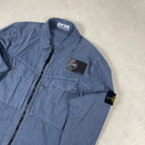 Garment Dyed Wash Overshirt Blue