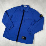 Garment Dyed Pocket Overshirt Blue