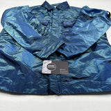 Nylon Metal Weft Overshirt Blue & Green