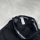 Satin Stretch Cargo Shorts Black