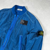 Nylon Metal Bomber Jacket Blue
