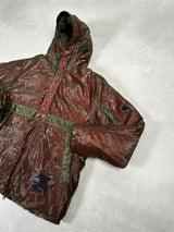 Kan - D Hooded Down Jacket Red & Green