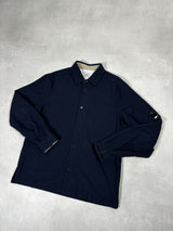 Wool Blend Overshirt Navy