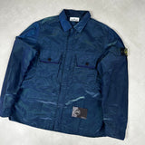 Nylon Metal Weft Overshirt Blue / Green