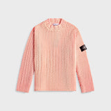 UV Reactive Heavyweight Chain Stitch Jumper White / Pink