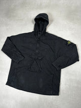 Canvas Cotton Hooded Smock Black