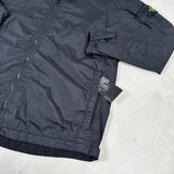 Crinkle Reps Nylon Zip Overshirt Black